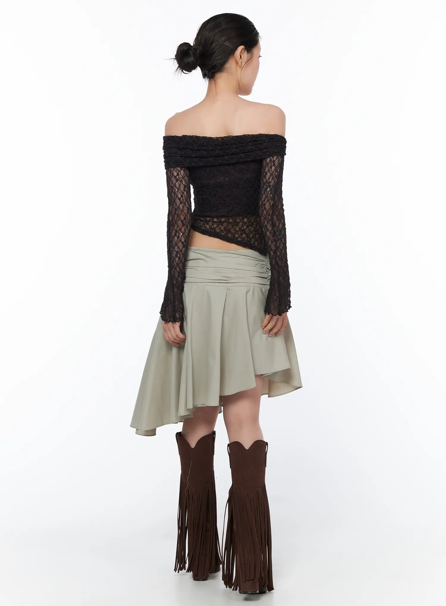 Sheer Off-Shoulder Lace Top CA524 - Image 5