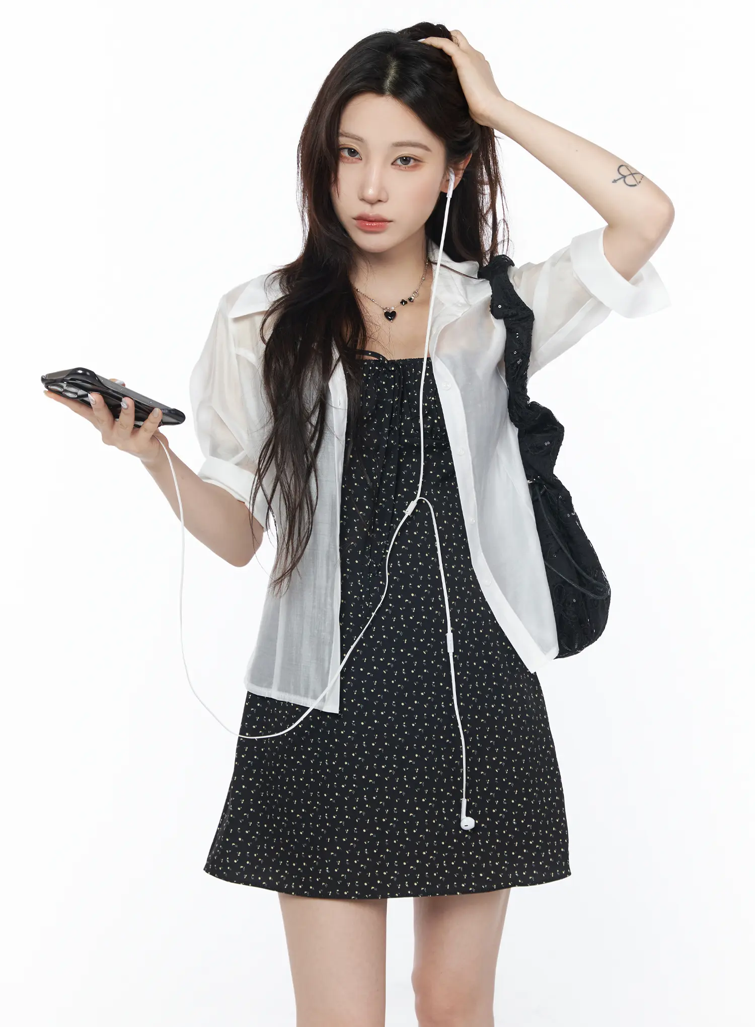 Sheer Tie-Back Shirt CU503