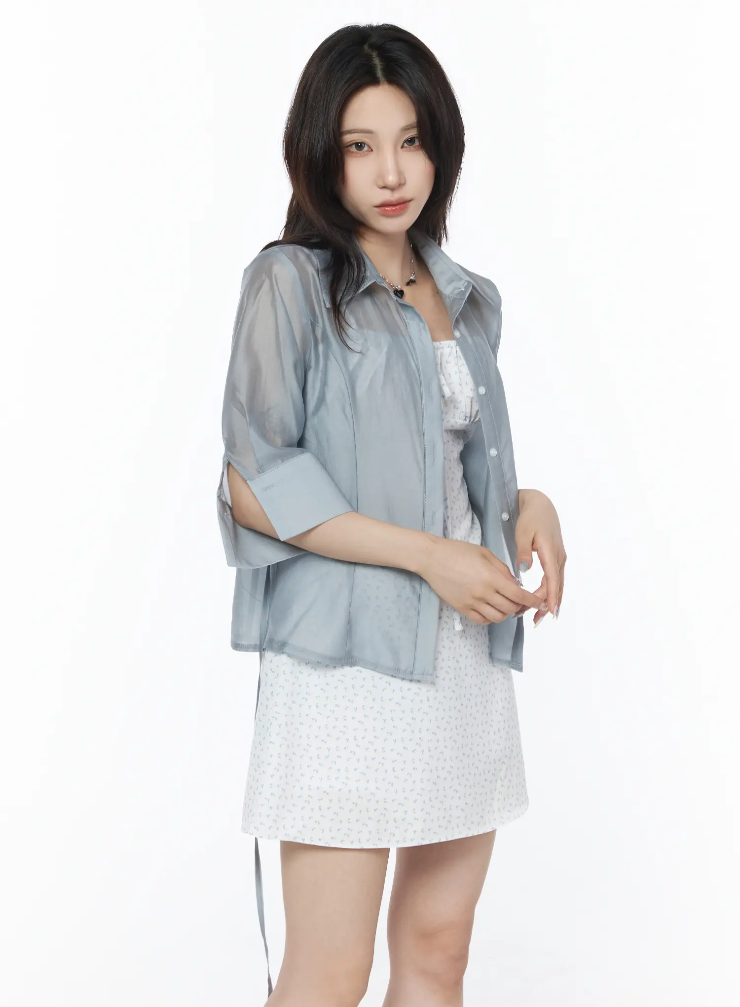 Sheer Tie-Back Shirt CU503 - Image 11