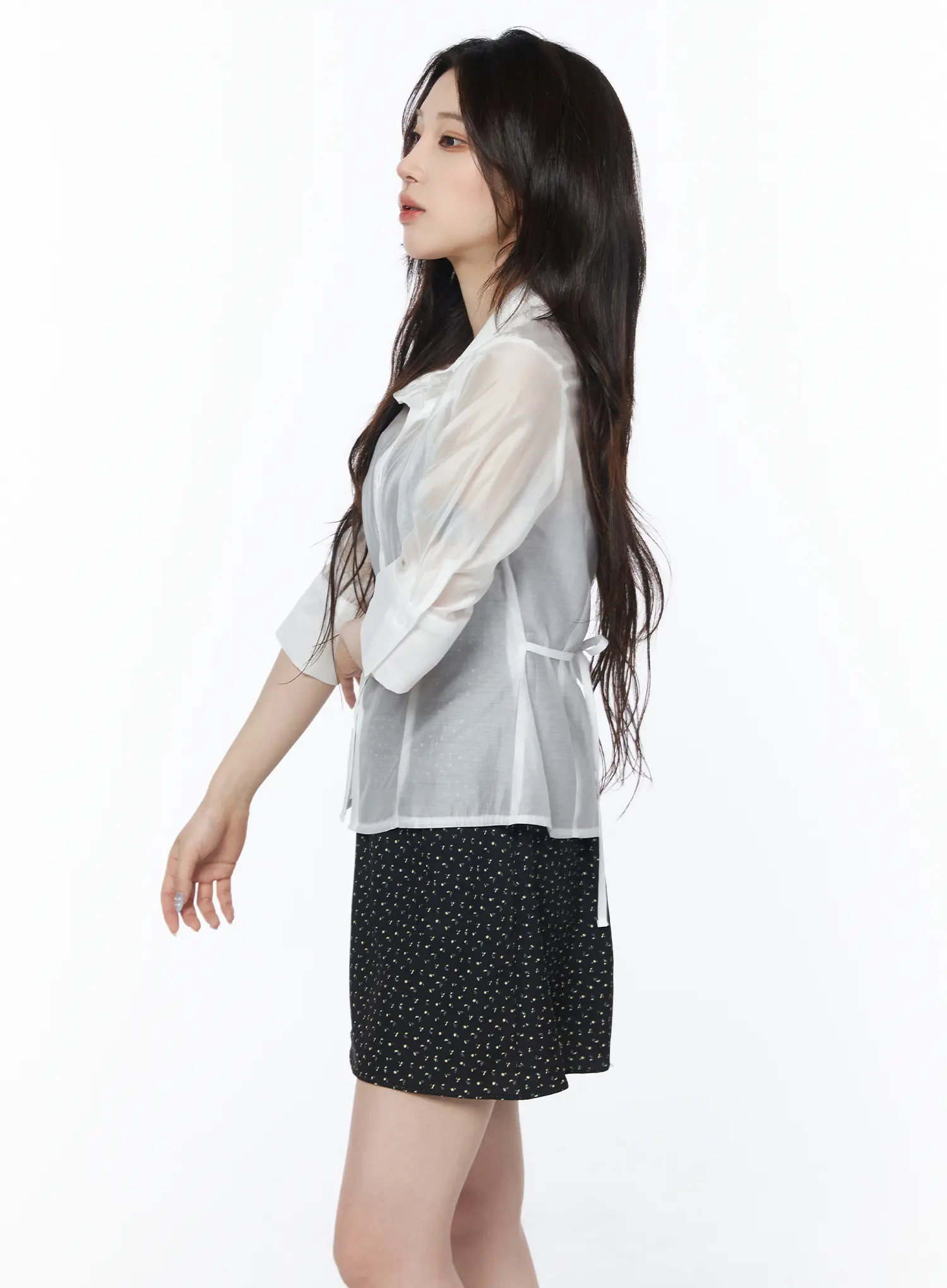 Sheer Tie-Back Shirt CU503 - Image 6