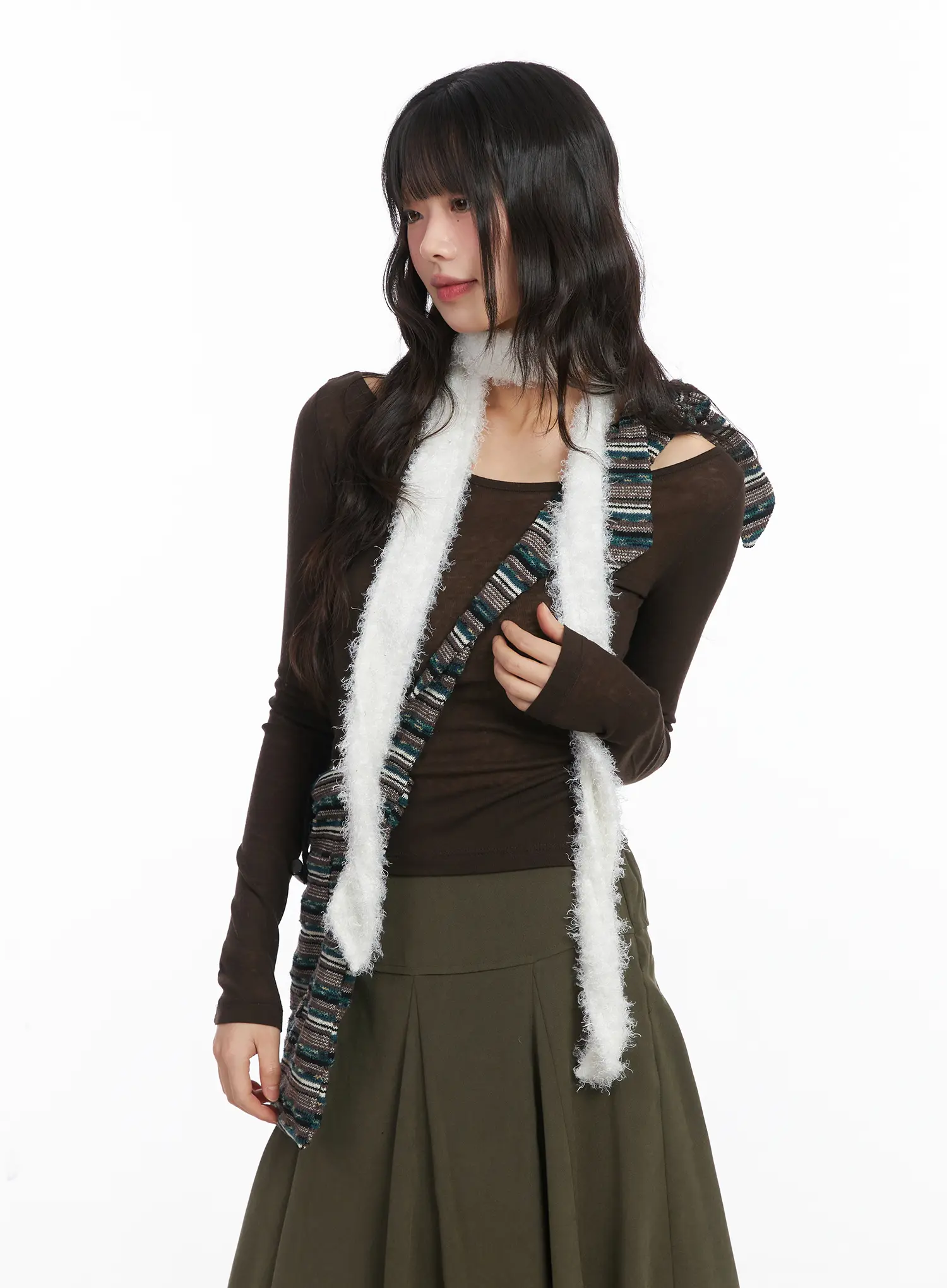 Sheer Two-Way Long Sleeve Top CD531