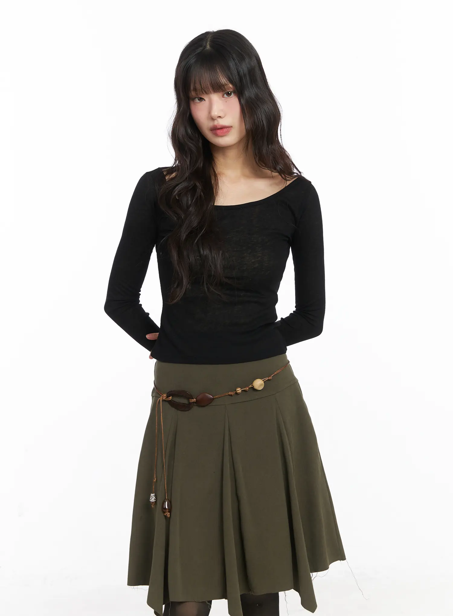 Sheer Two-Way Long Sleeve Top CD531 - Image 11