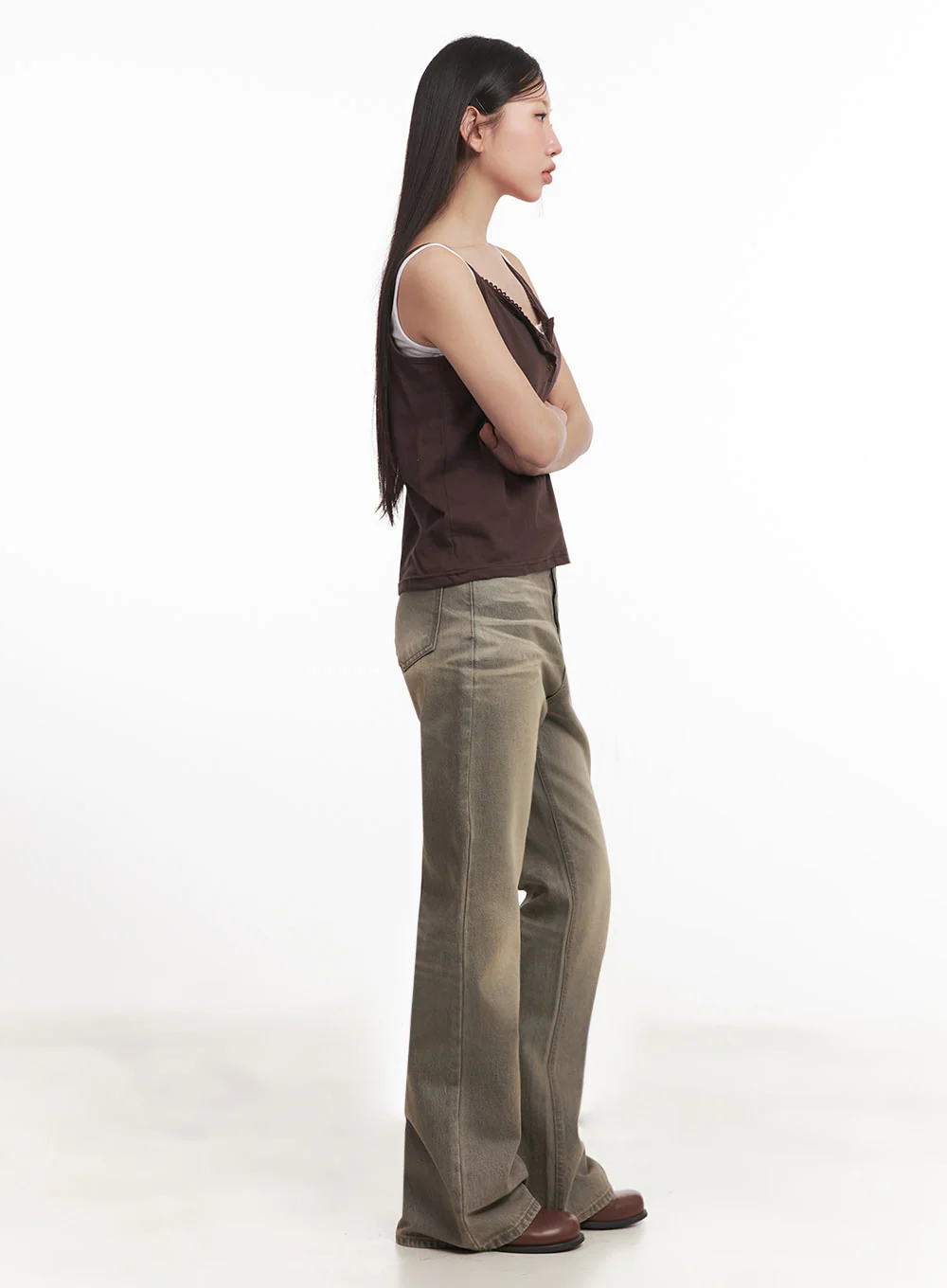 Sherry Washed Slim-Fit Bootcut Jeans IM528 - Image 12