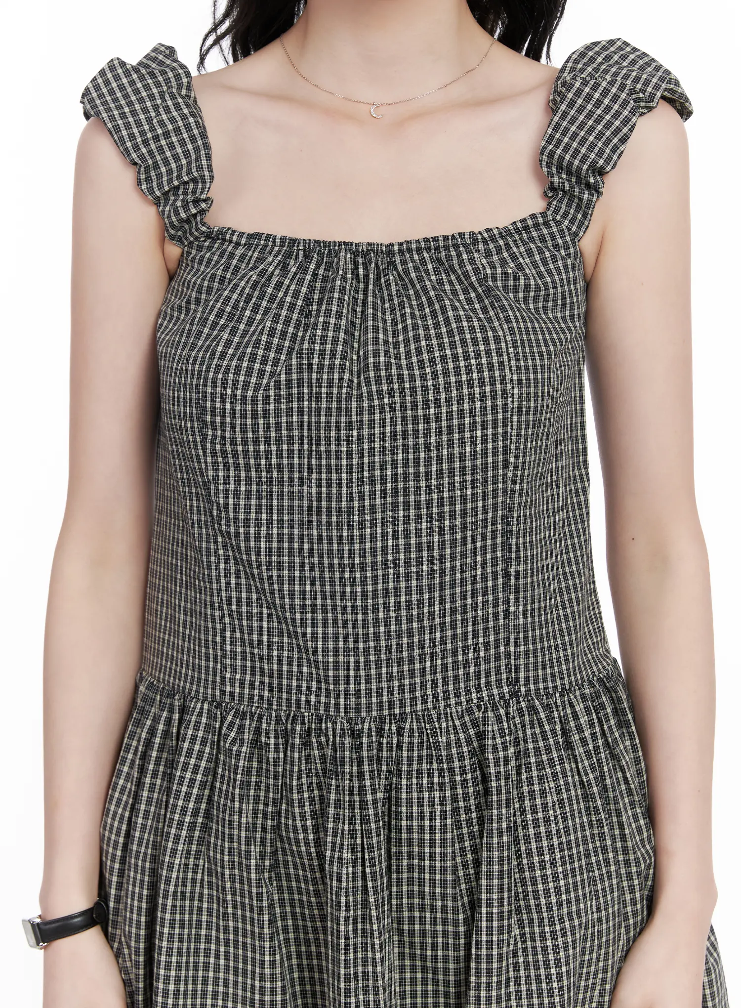 Shirred Flare Midi Dress CA509 - Image 4