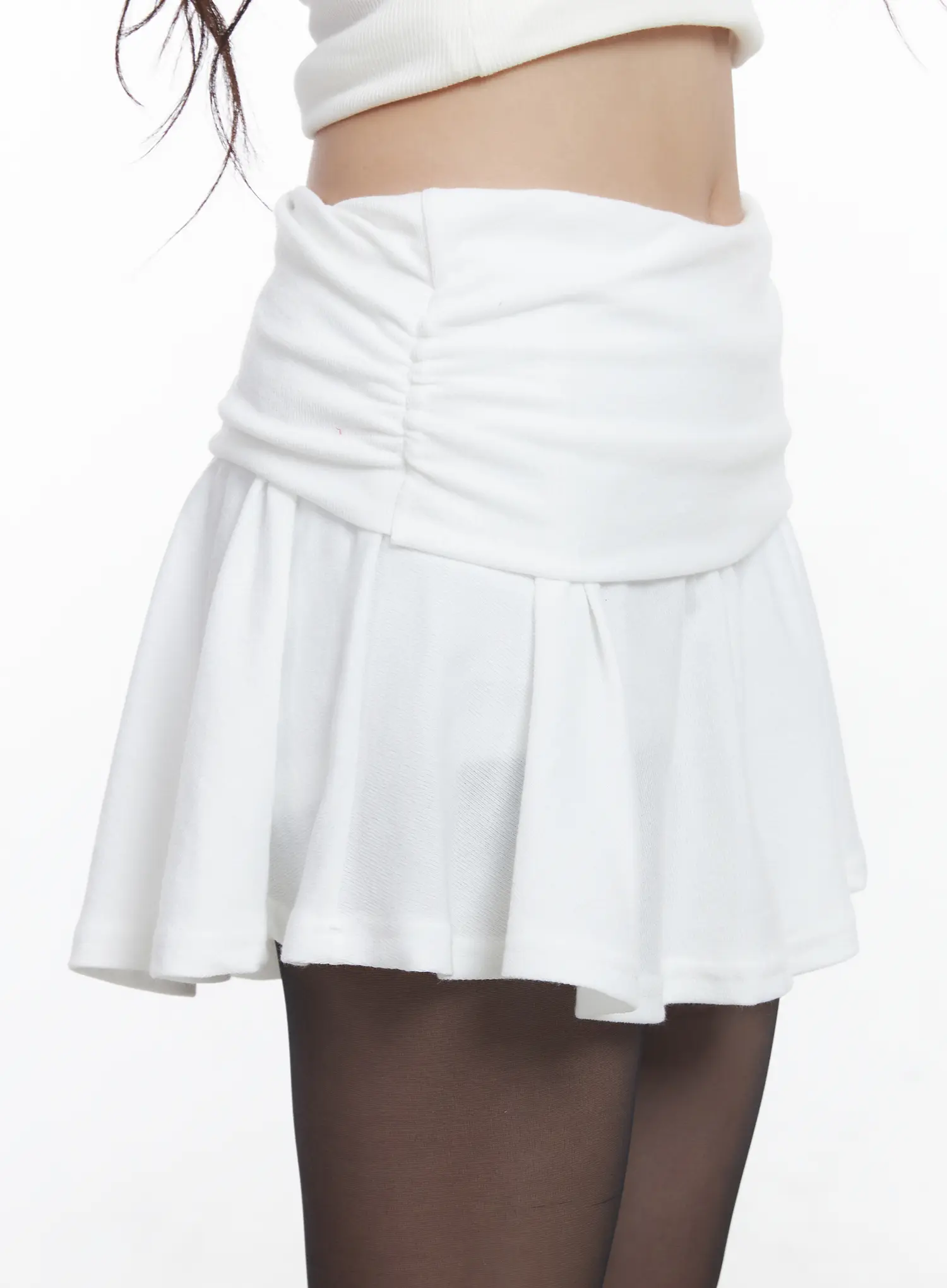 Shirred Flare Mini Skirt CJ527 - Image 8