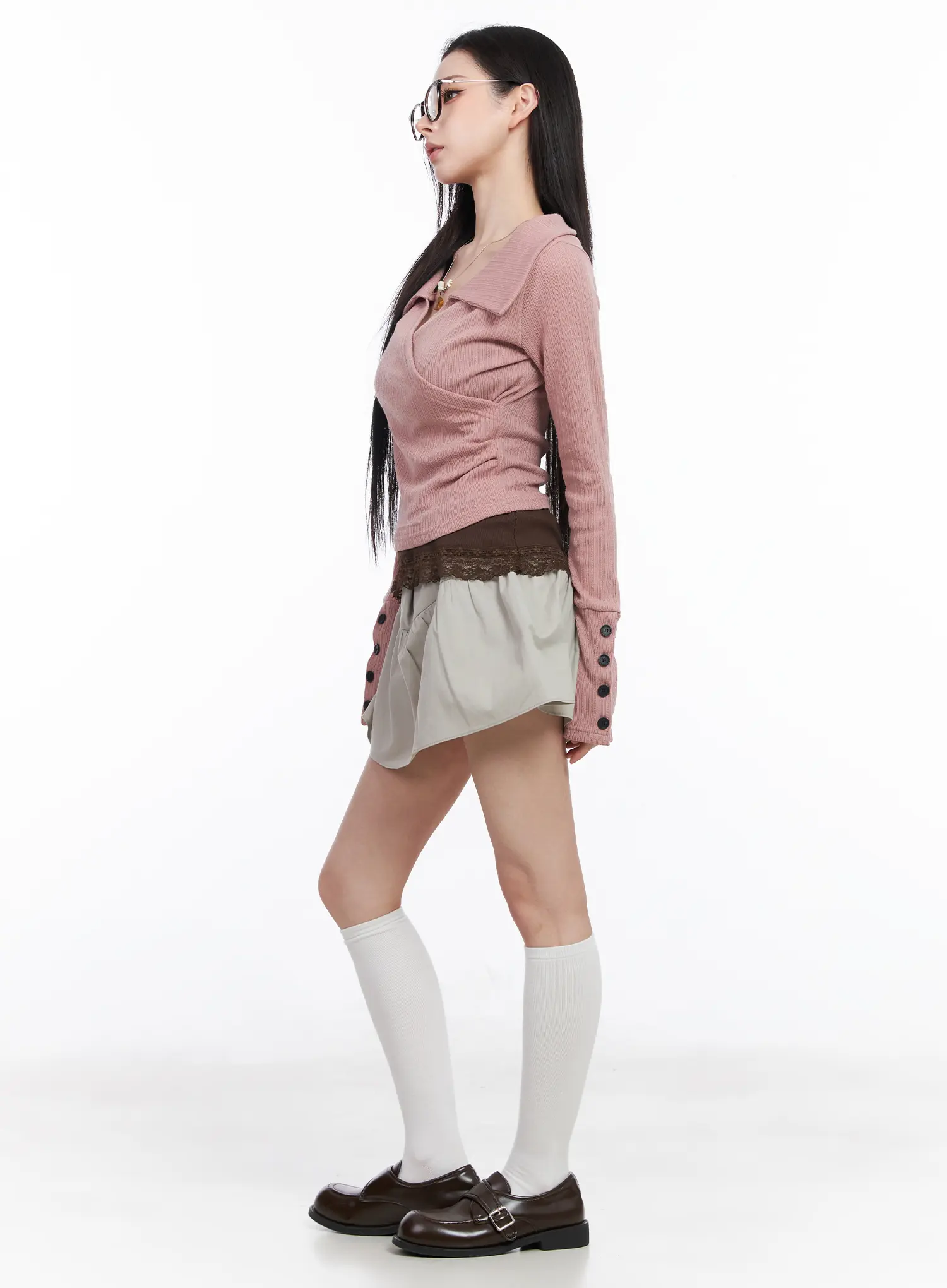 Shirred Flared Mini Skirt CM518 - Image 6