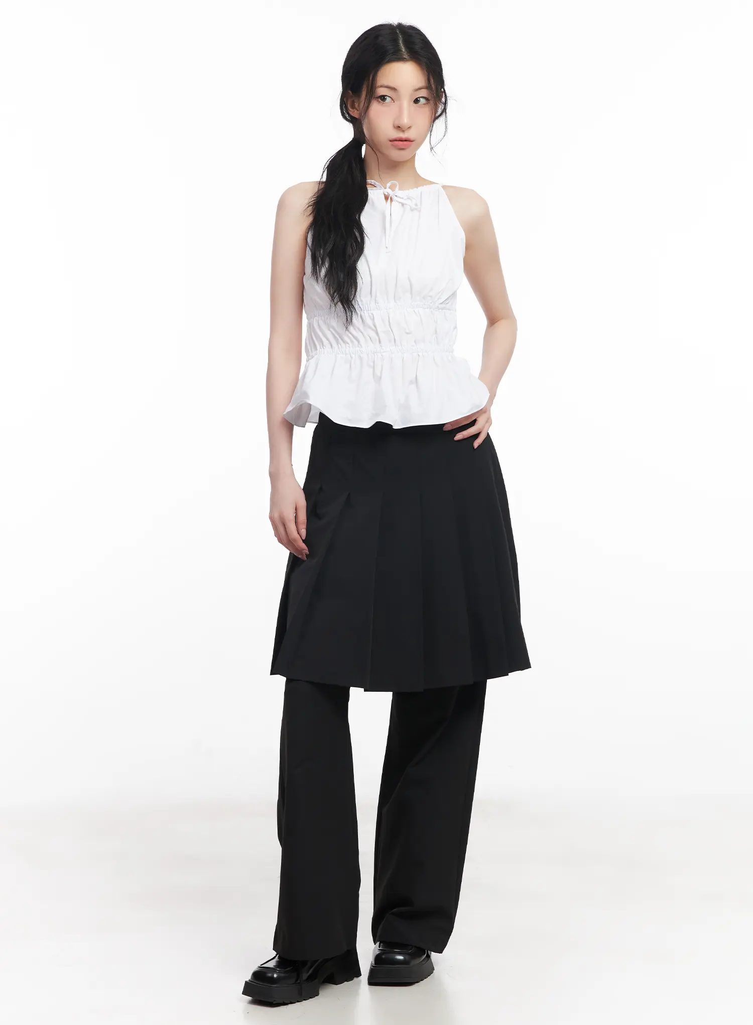 Shirred Halter-Neck Blouse CU510 - Image 3