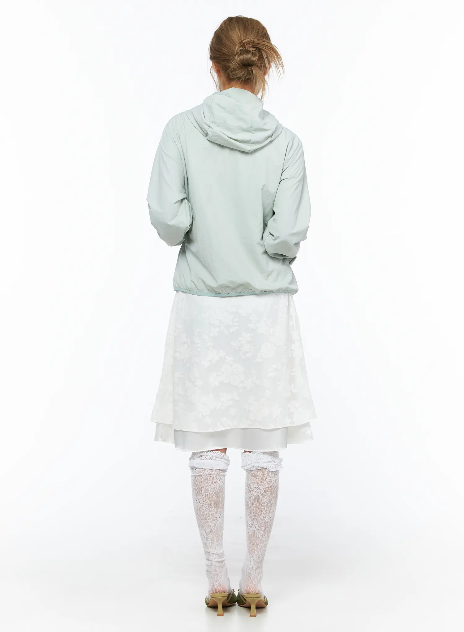Shirred Hooded Windbreaker CU523 - Image 5