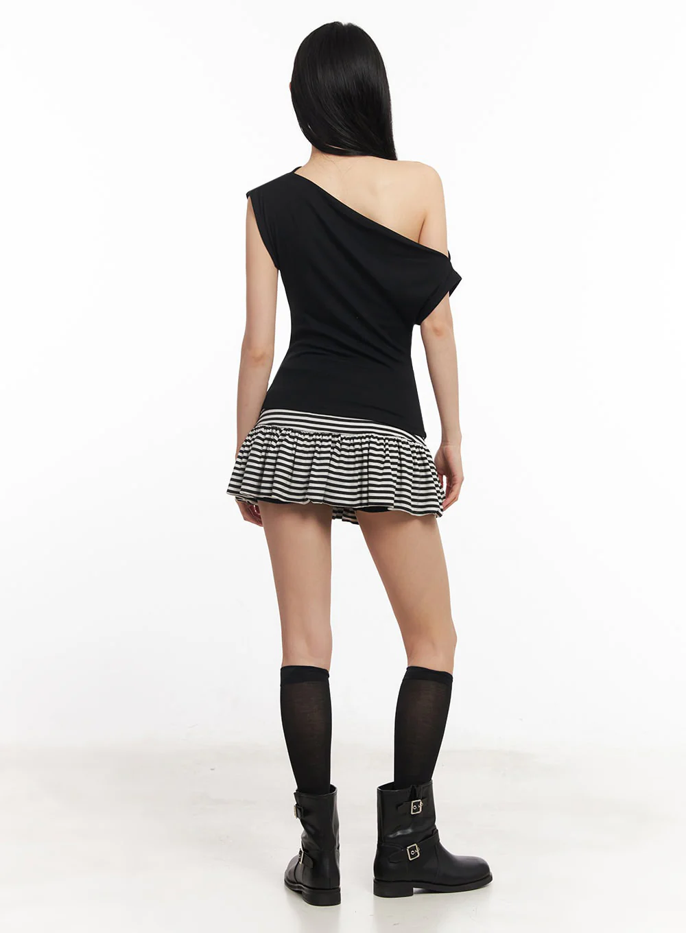 Shirred One-Shoulder Top IY529 - Image 11