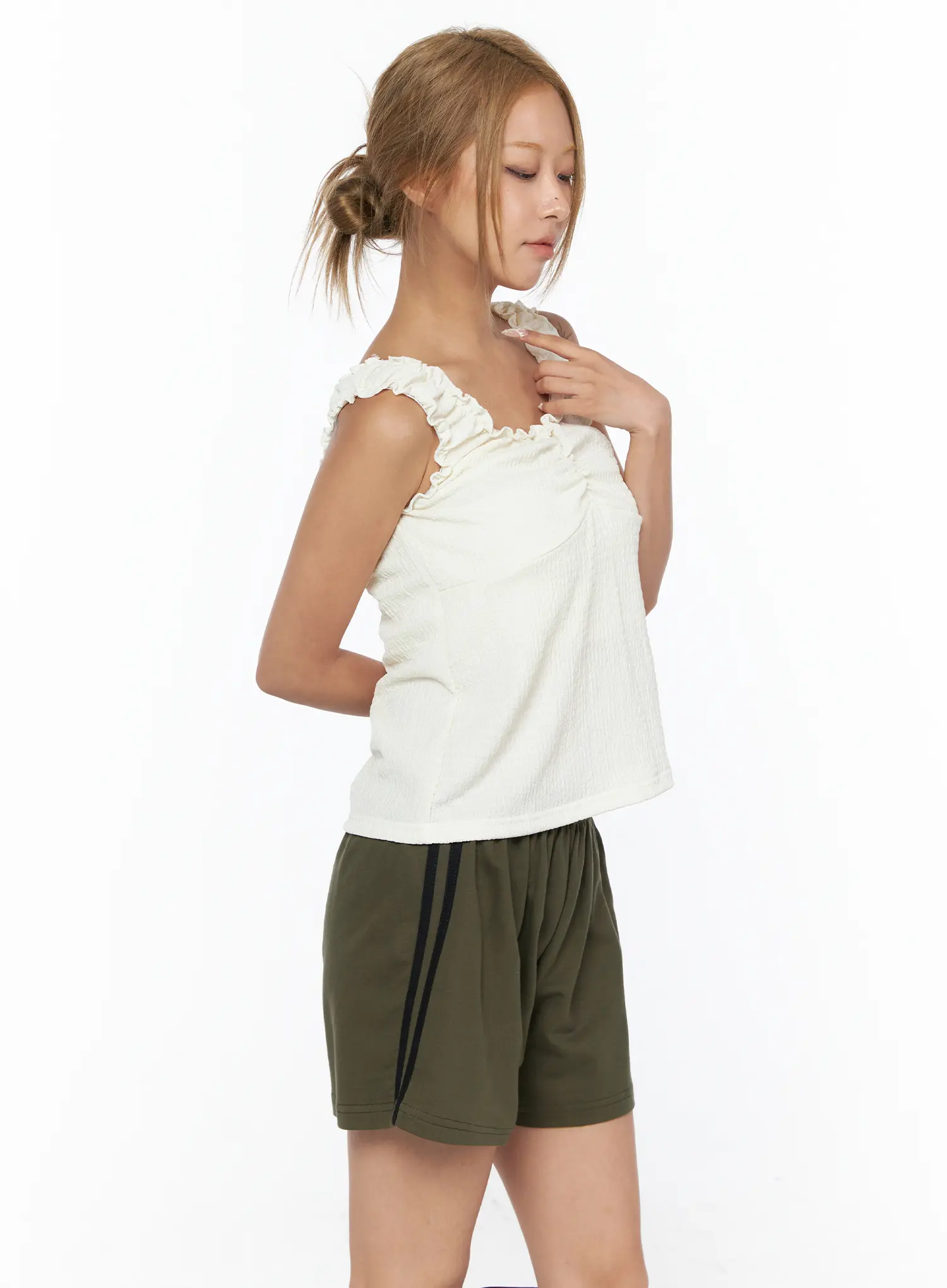 Shirred Ruffle Tank Top CU524 - Image 6