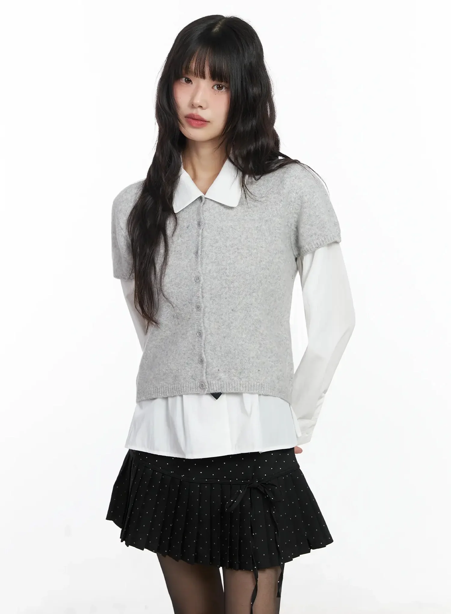 Short Sleeve Knit Top IF505 - Image 13