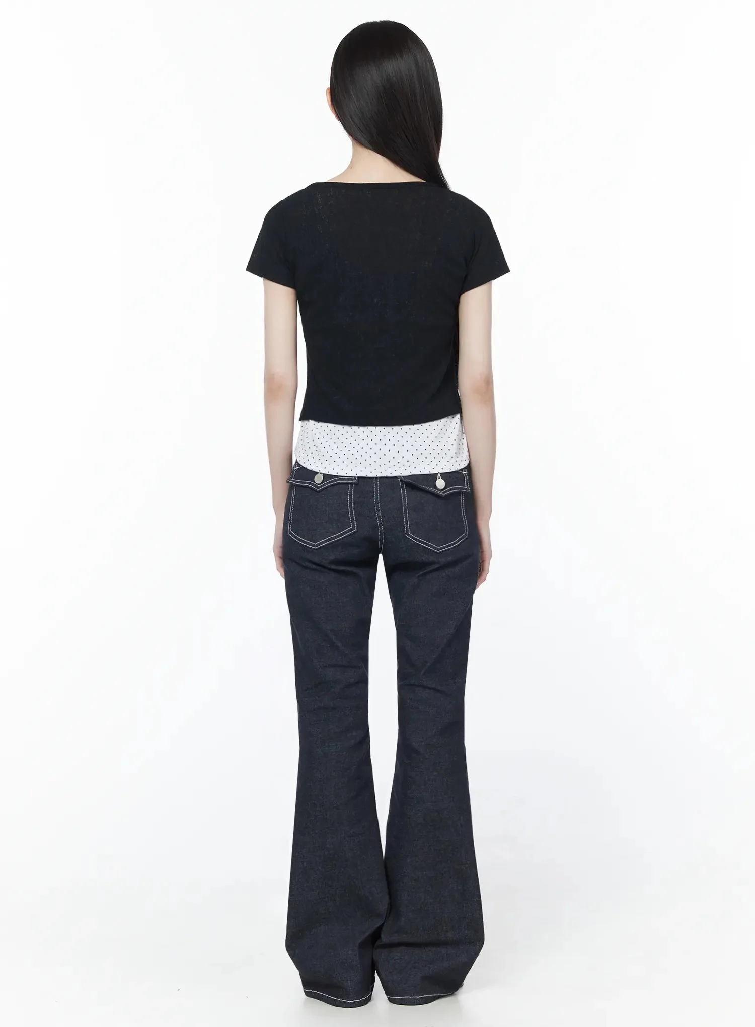 Short Sleeve Tie Cardigan IU512 - Image 5