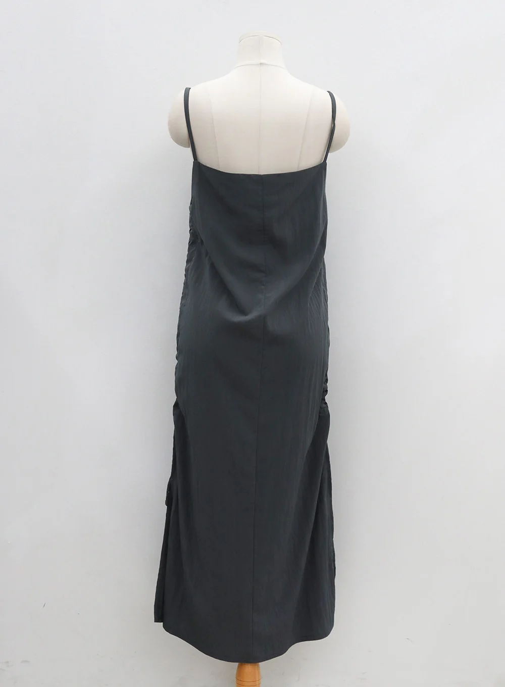 Side Shirring Sleeveless Strap Maxi Dress OG12 - Image 23