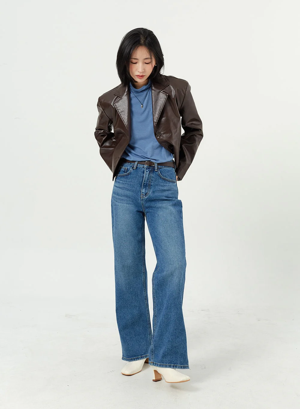 Side Slit Jeans OM308 - Image 10