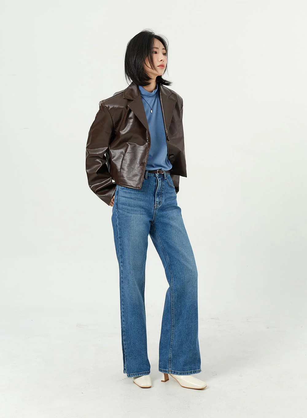 Side Slit Jeans OM308 - Image 11