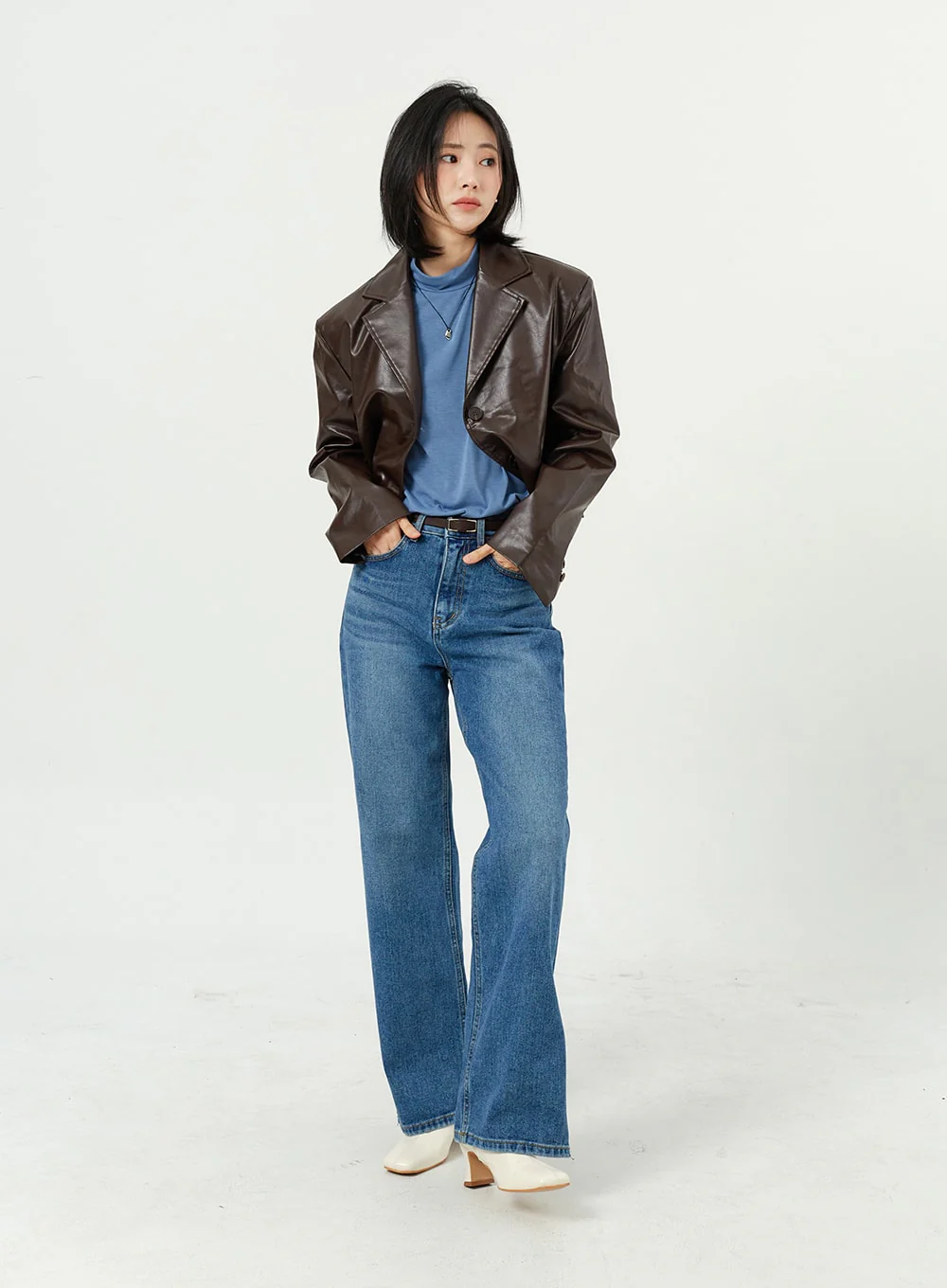 Side Slit Jeans OM308 - Image 13