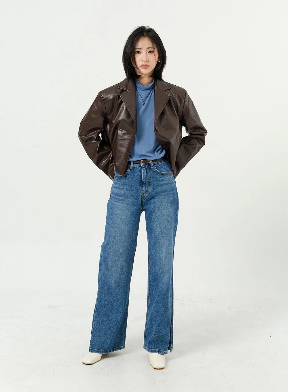 Side Slit Jeans OM308 - Image 14