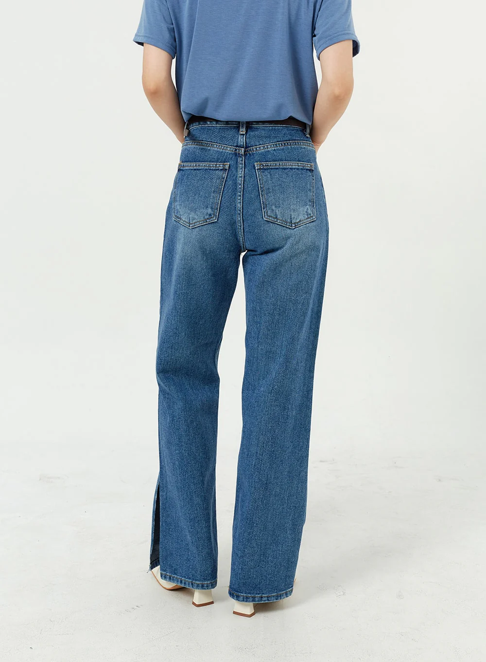 Side Slit Jeans OM308 - Image 4