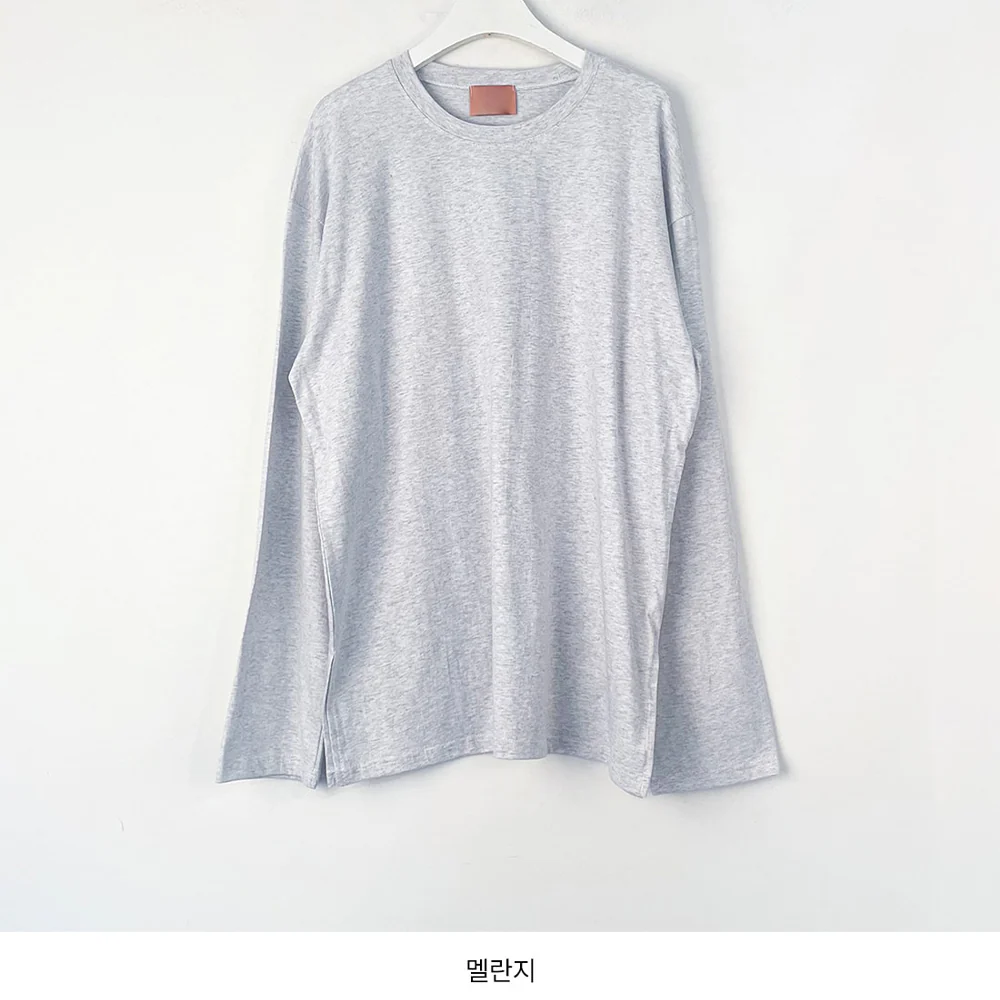 Side Slit Layered Basic T - Image 10