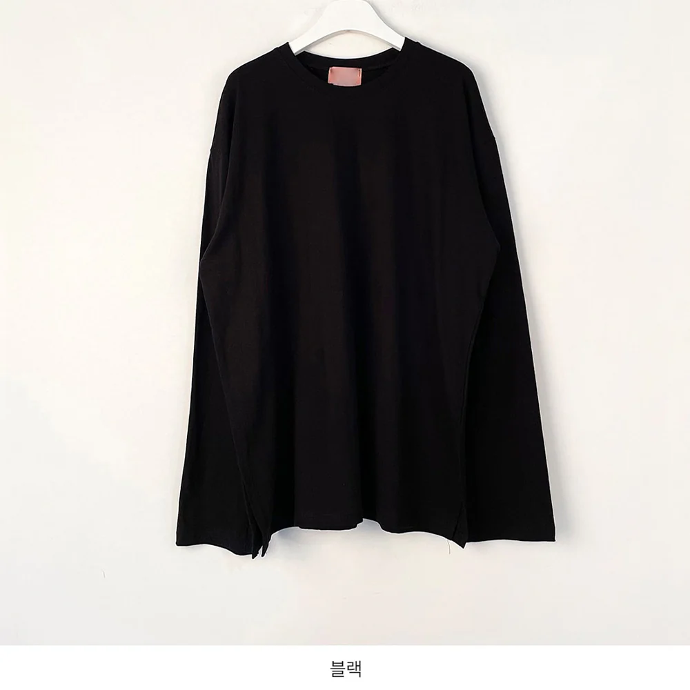 Side Slit Layered Basic T - Image 12