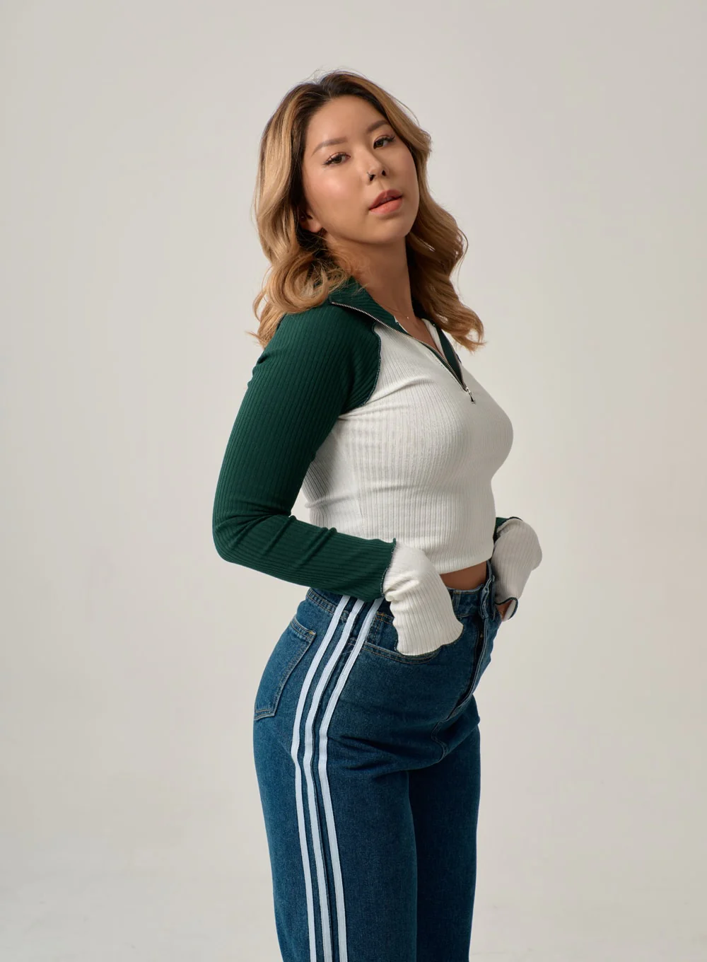 Side Stripes Straight Leg Jeans IN22 - Image 15