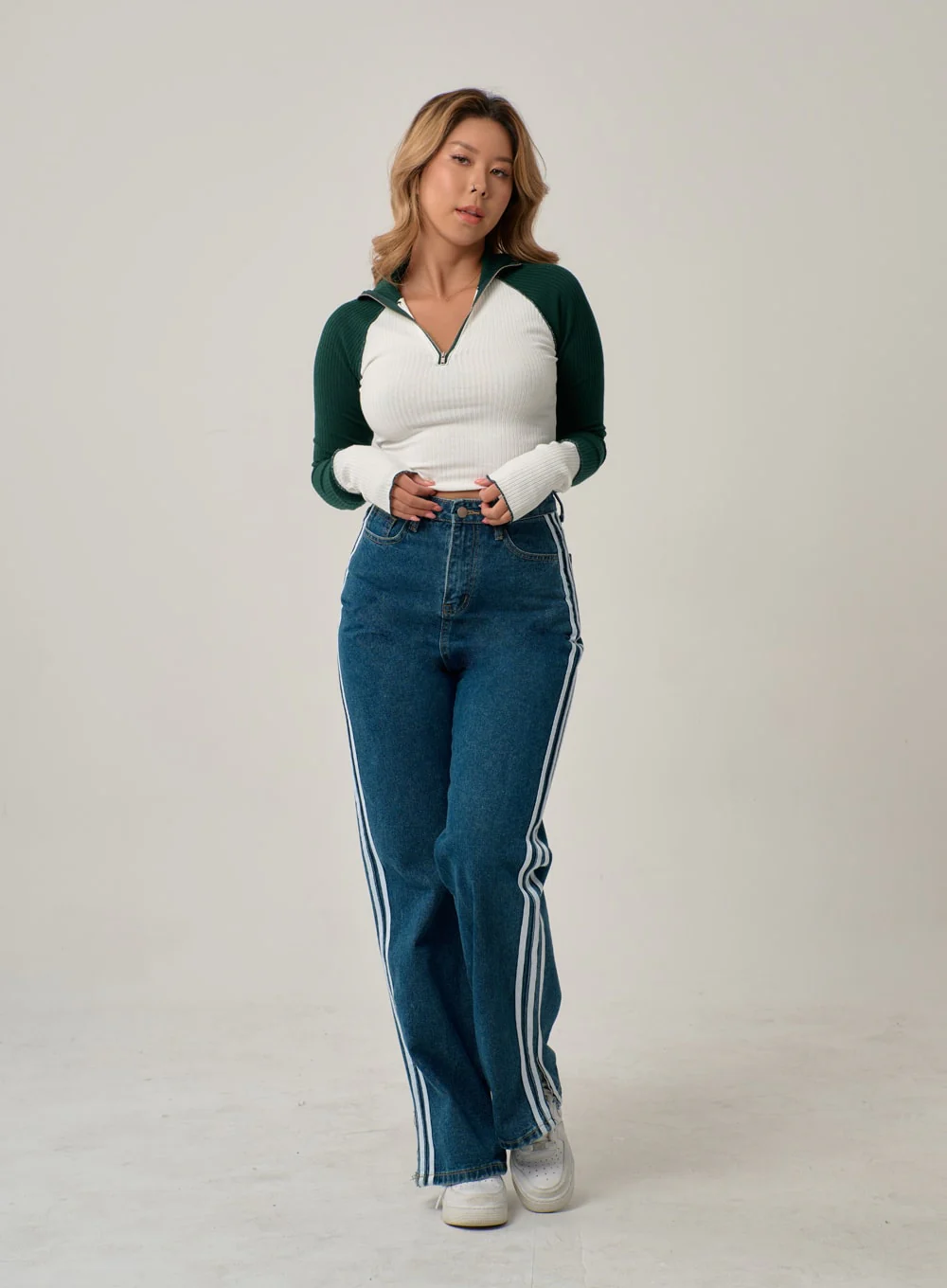 Side Stripes Straight Leg Jeans IN22 - Image 5