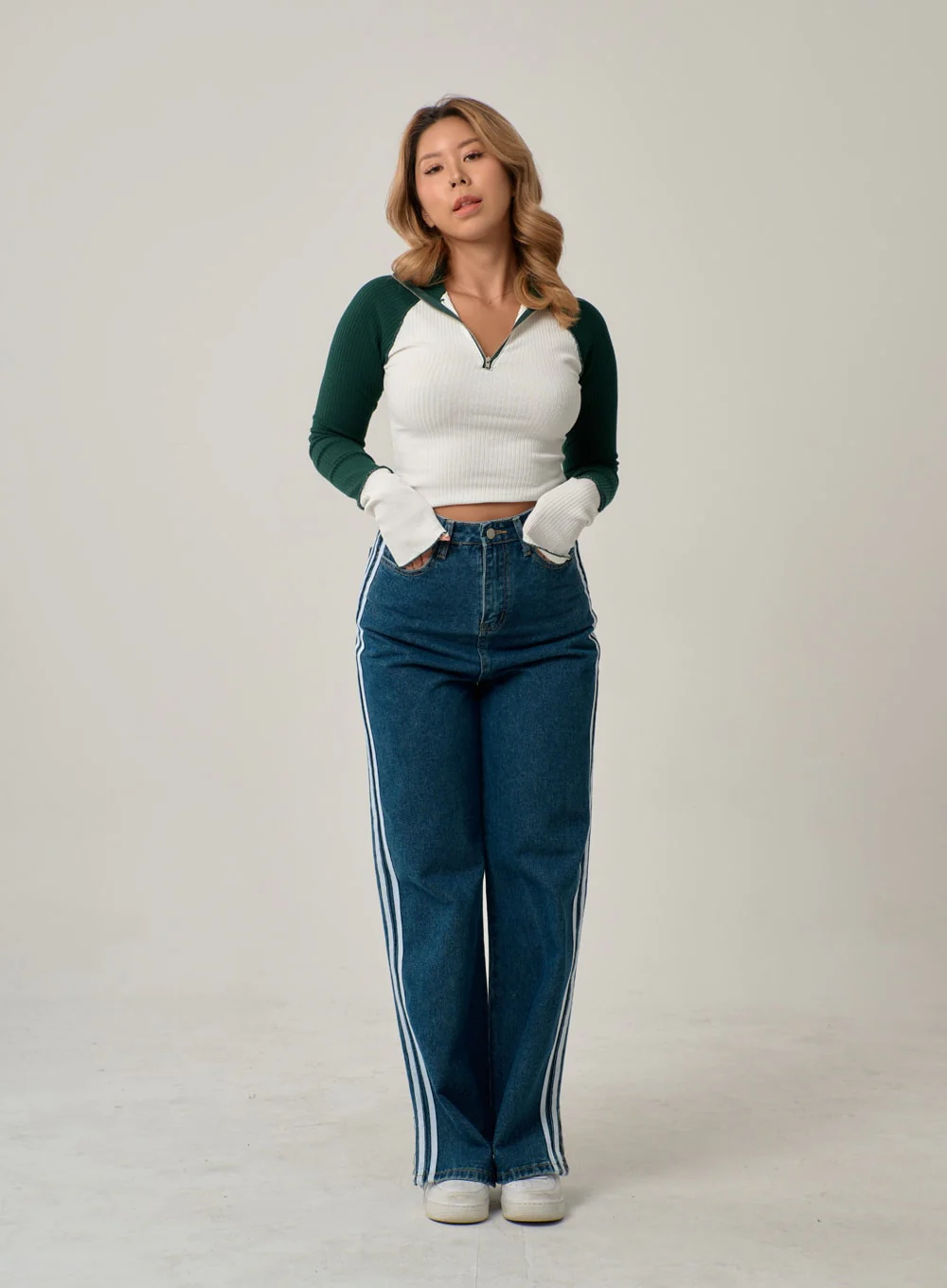 Side Stripes Straight Leg Jeans IN22 - Image 8