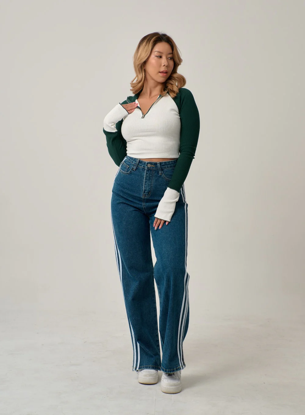 Side Stripes Straight Leg Jeans IN22 - Image 9