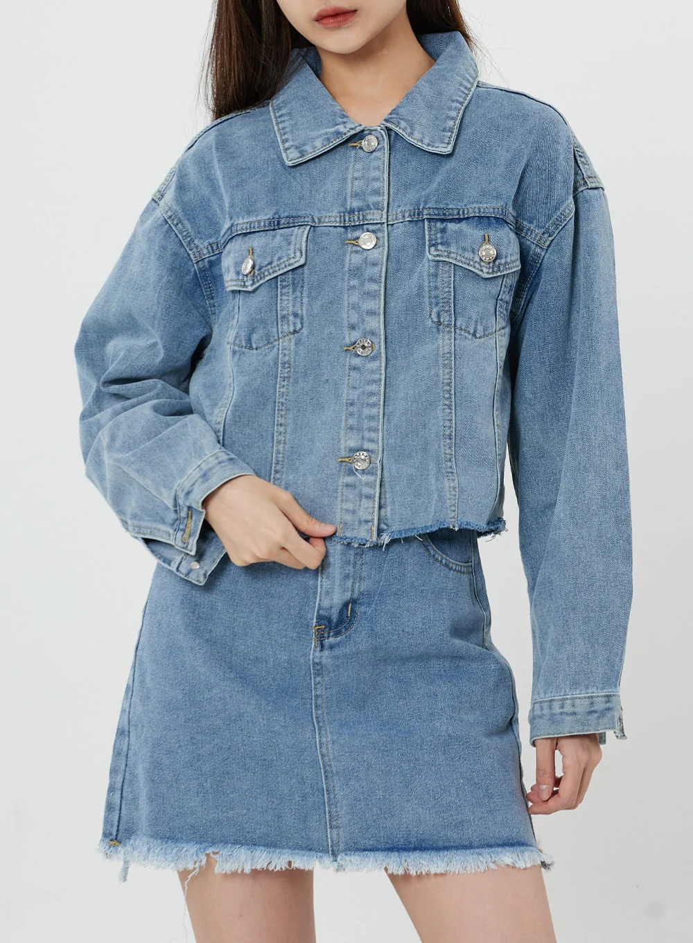 Sienna Crop Jeans Jacket CS21 - Image 2