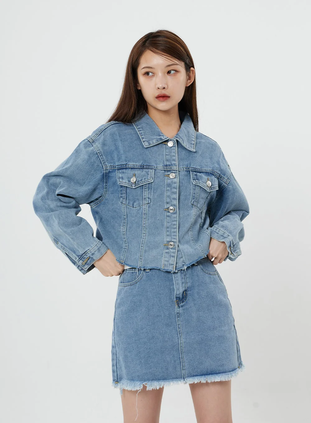 Sienna Crop Jeans Jacket CS21 - Image 5