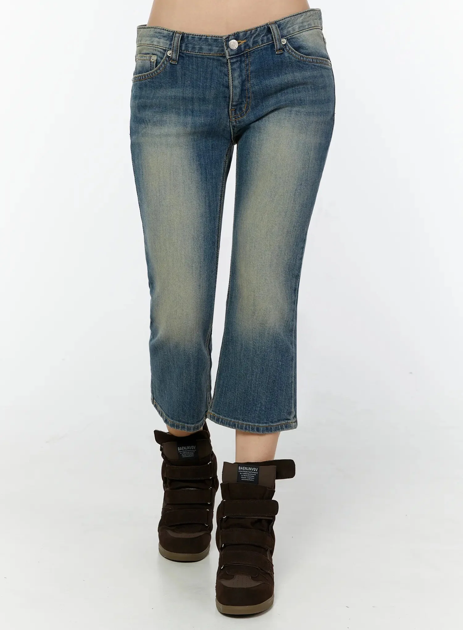 Simi Vintage Washed Capri Jeans IU524 - Image 10