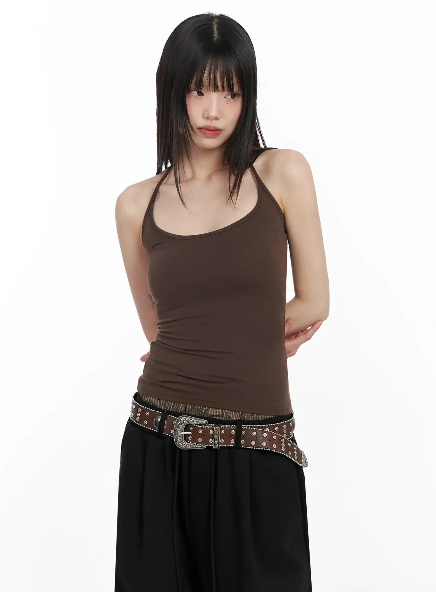 Simple Halter Neck Tank Top IM530 - Image 2