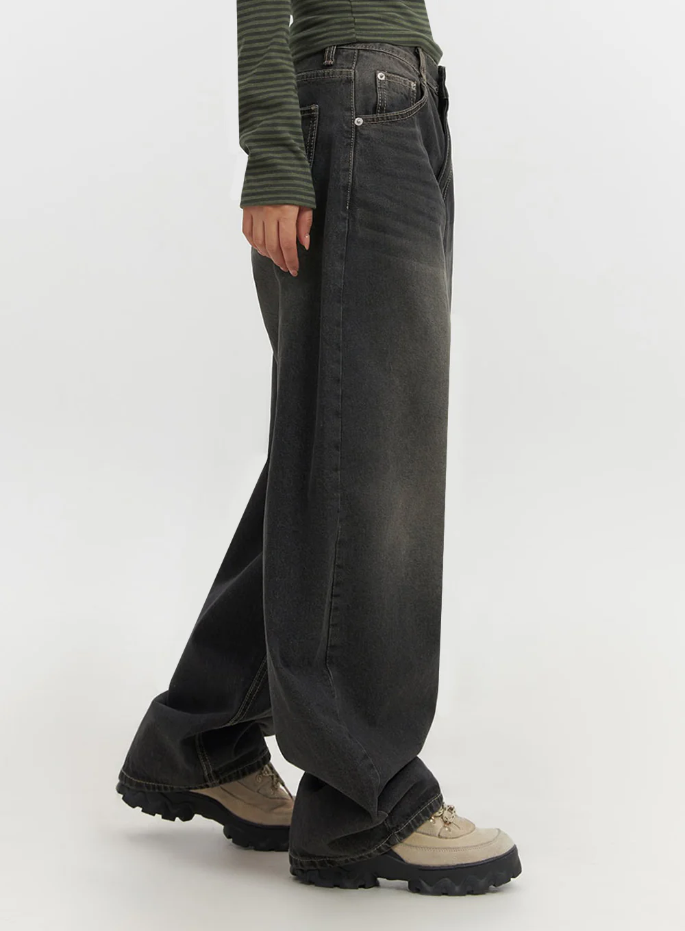 Skyla Washed Wide-Leg Baggy Jeans IF511 - Image 7