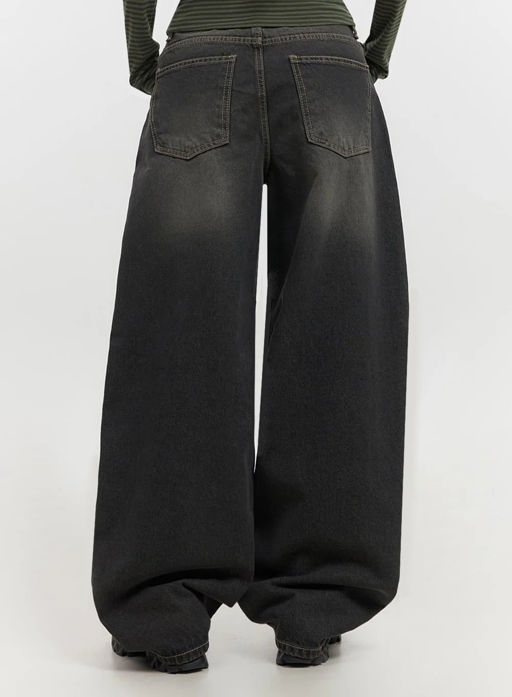 Skyla Washed Wide-Leg Baggy Jeans IF511 - Image 8
