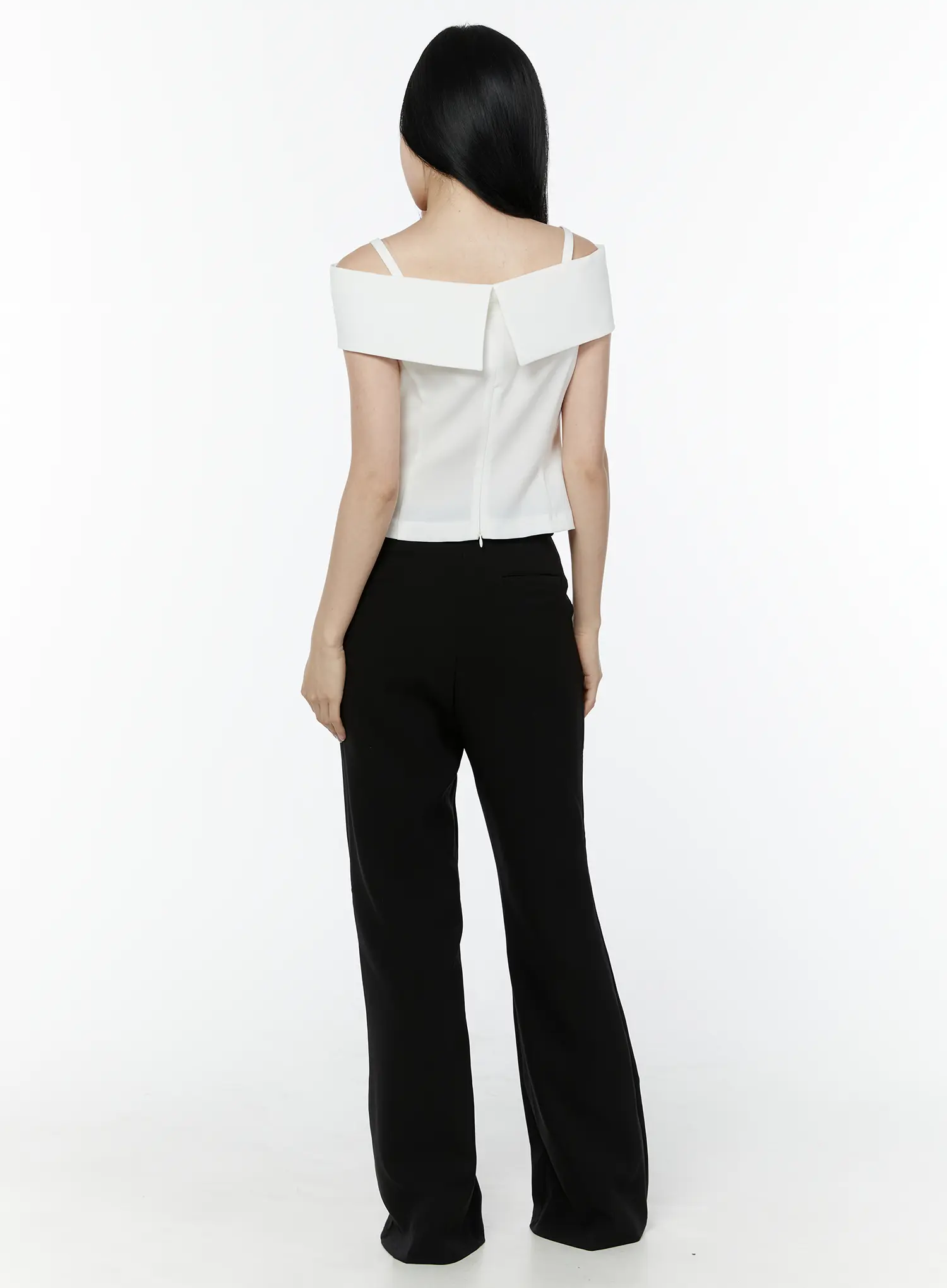 Sleek High-Waisted Bootcut Slacks IU503 - Image 7