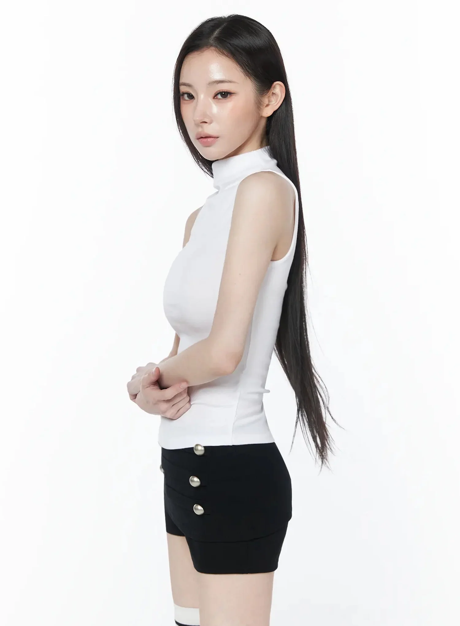 Sleeveless Mock Neck Top IU512 - Image 4