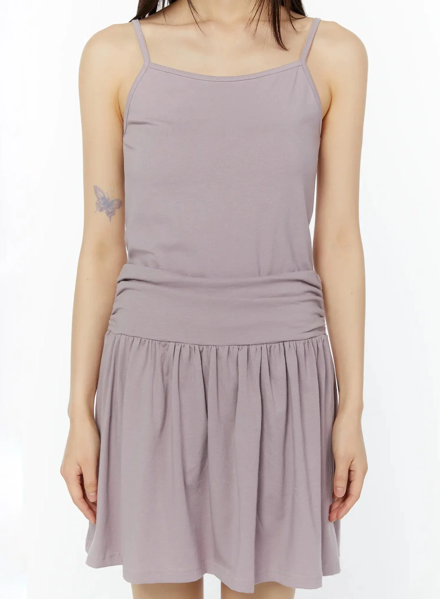 Sleeveless Shirred Mini Dress CU515 - Image 3