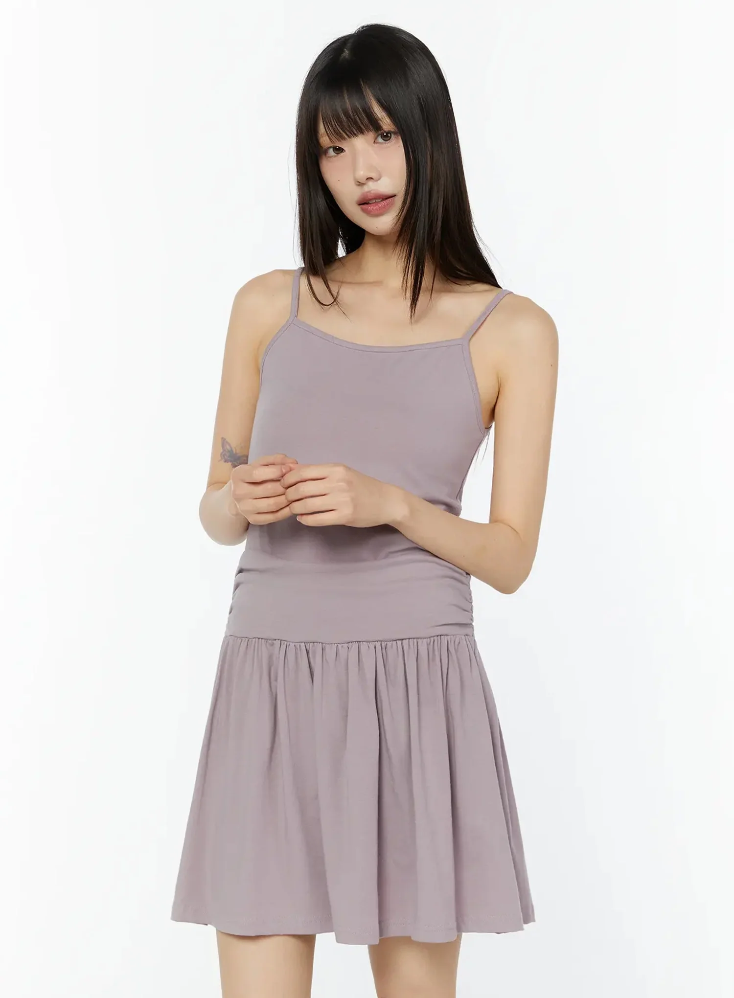 Sleeveless Shirred Mini Dress CU515 - Image 7