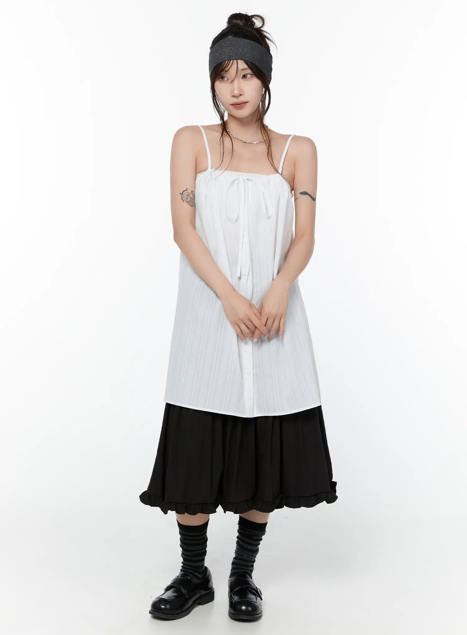 Sleeveless Tie Front Dress CY515 - Image 3