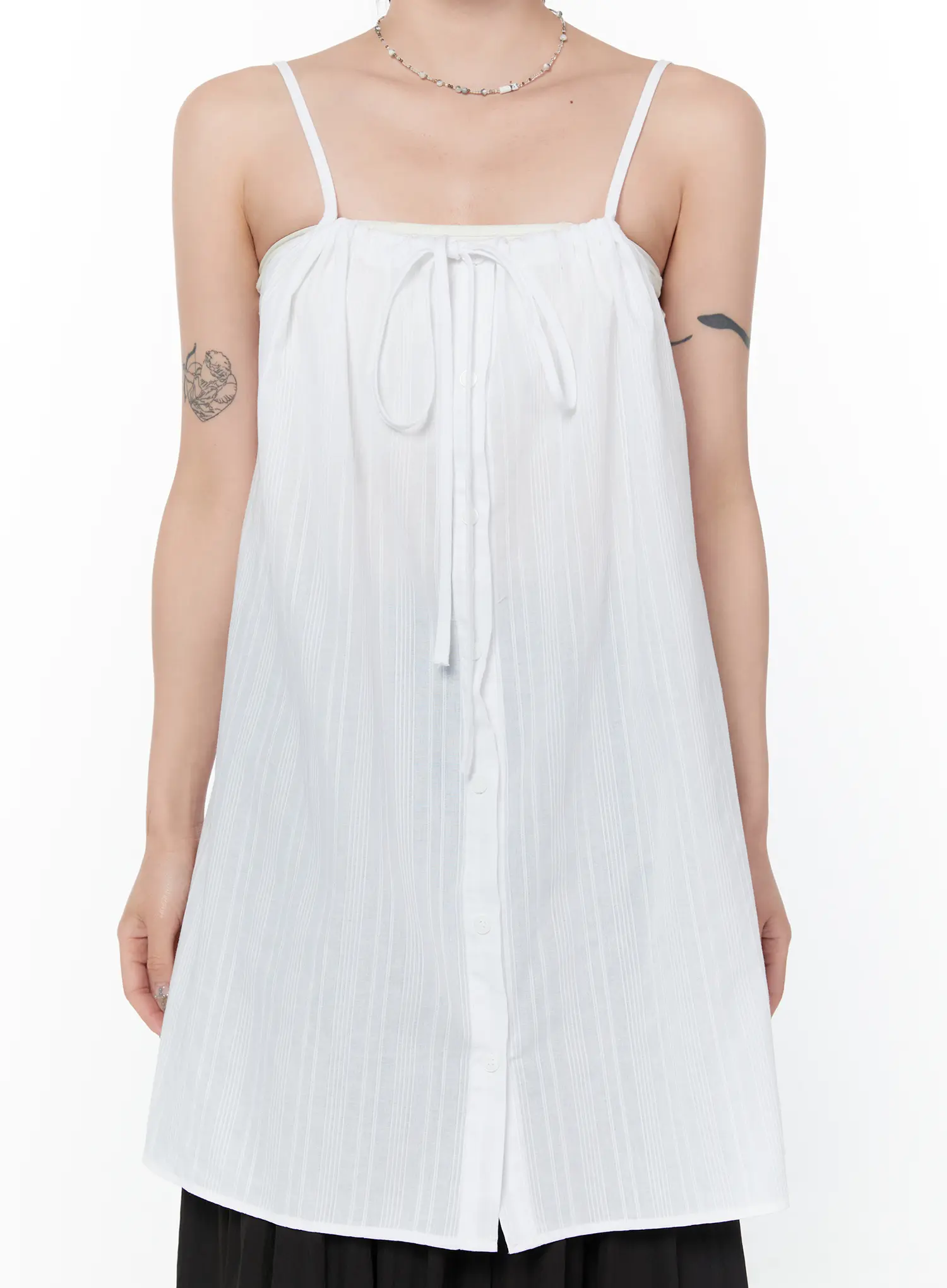 Sleeveless Tie Front Dress CY515 - Image 4