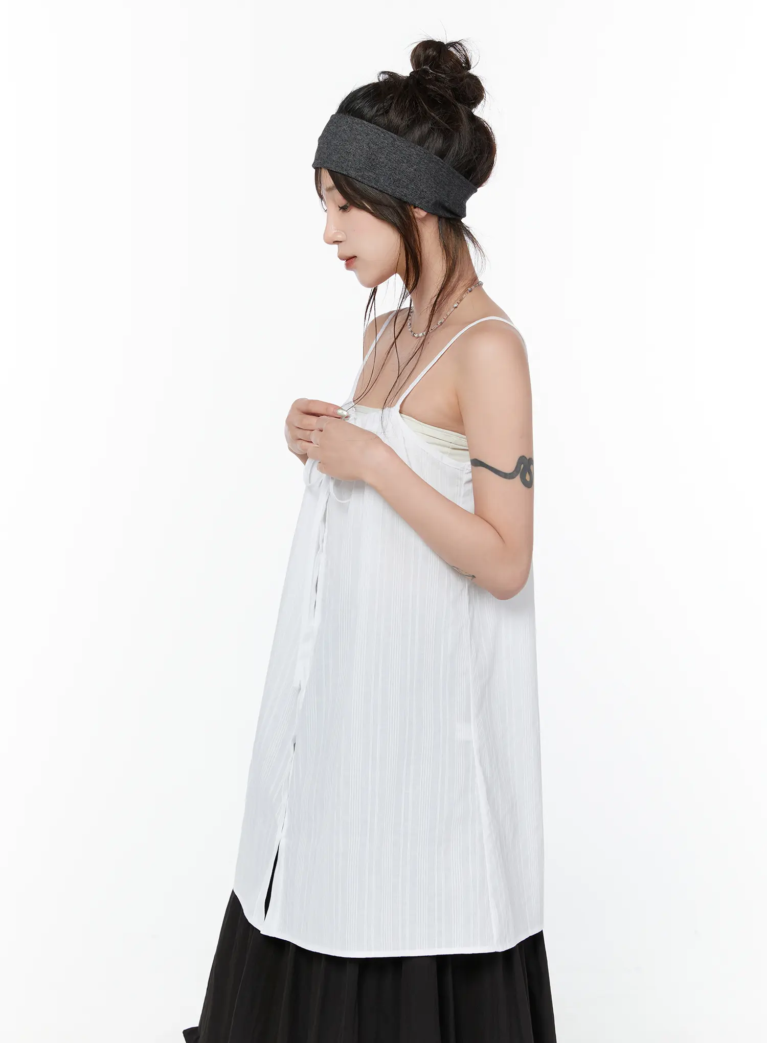 Sleeveless Tie Front Dress CY515 - Image 5