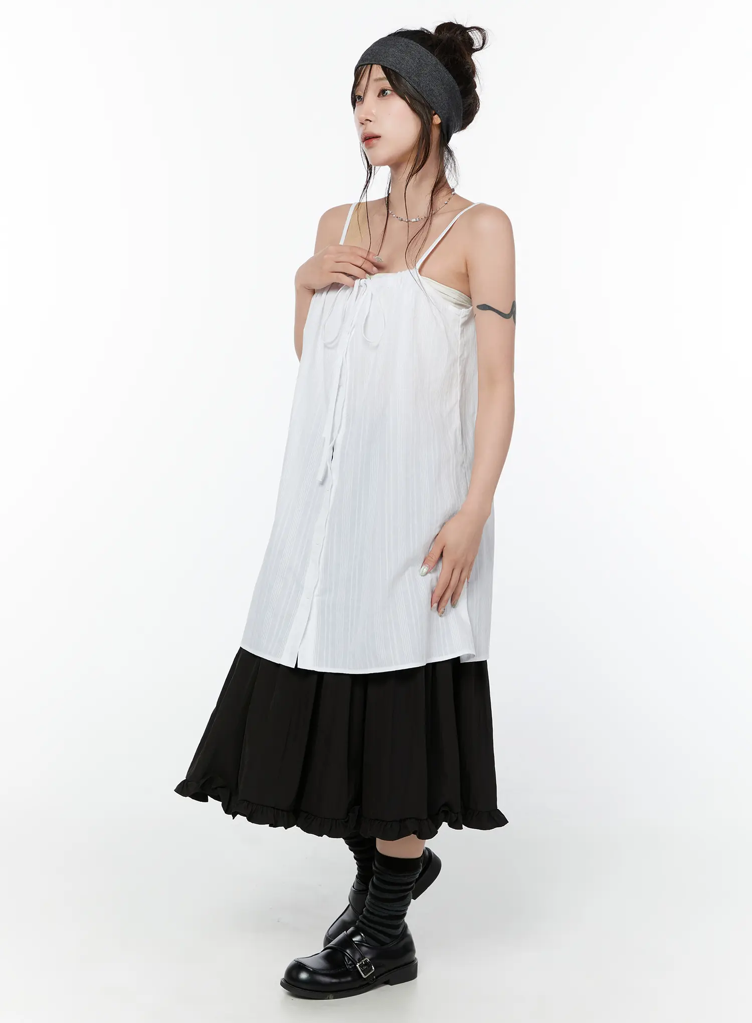 Sleeveless Tie Front Dress CY515 - Image 7