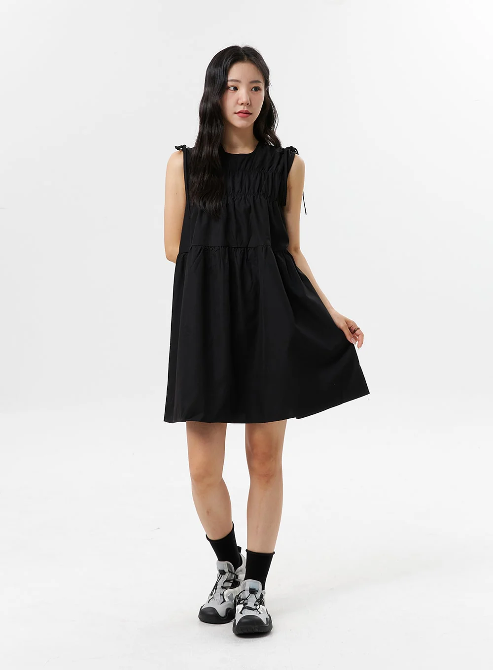 Sleeveless Wide Mini Dress OL318 - Image 3