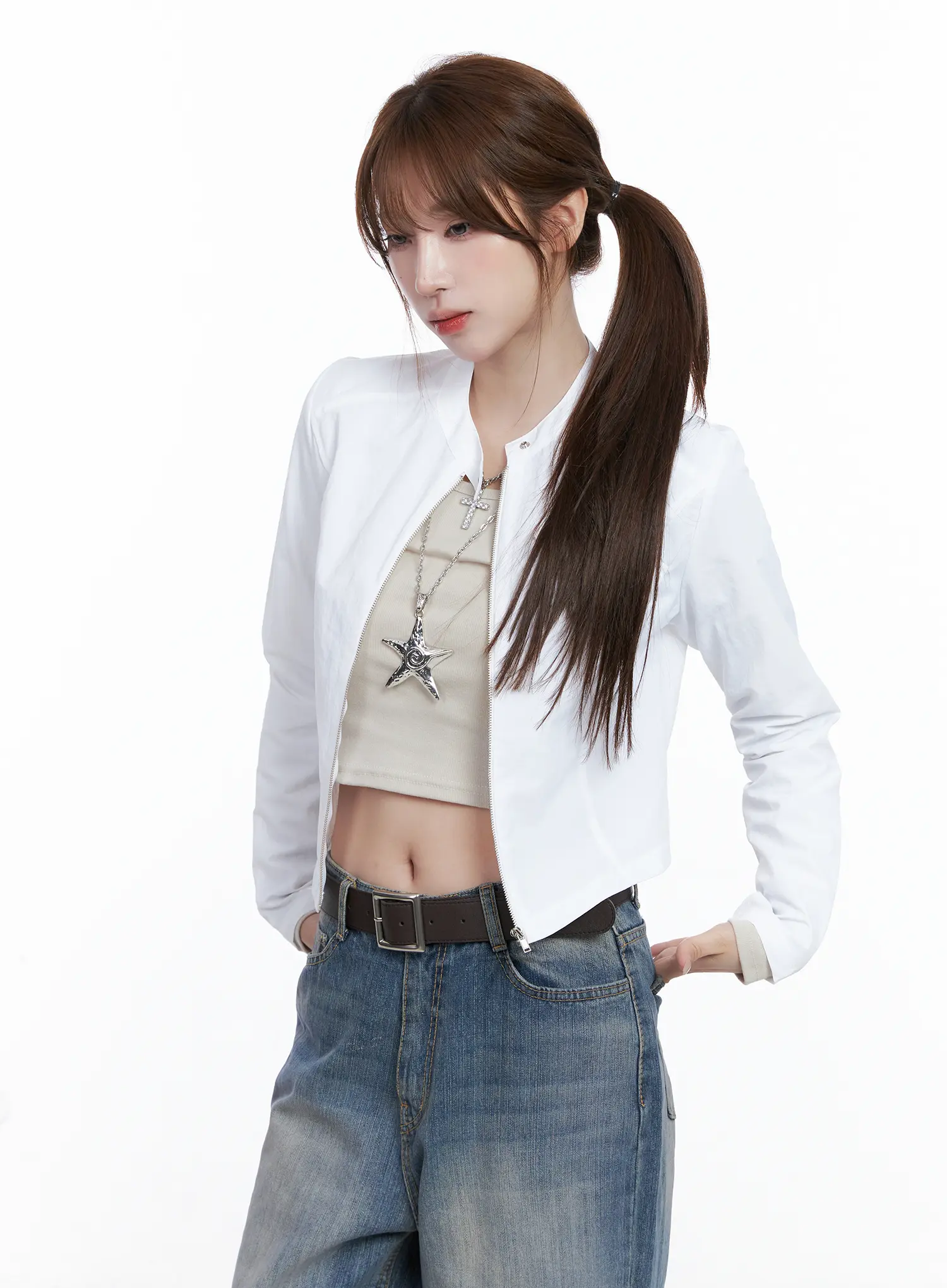 Slim Fit Biker Jacket CG529 - Image 9