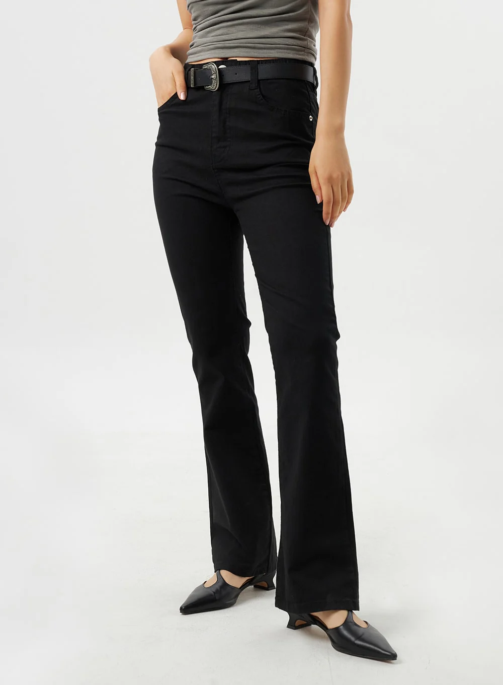 Slim Fit Bootcut Pants CY315 - Image 2