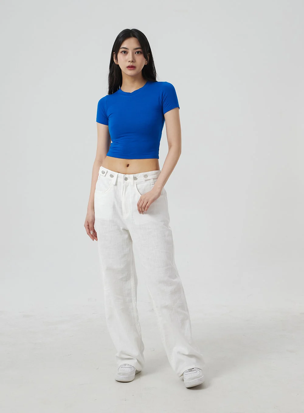 Slim Fit Crop Short Sleeve Tee BM304 - Image 7