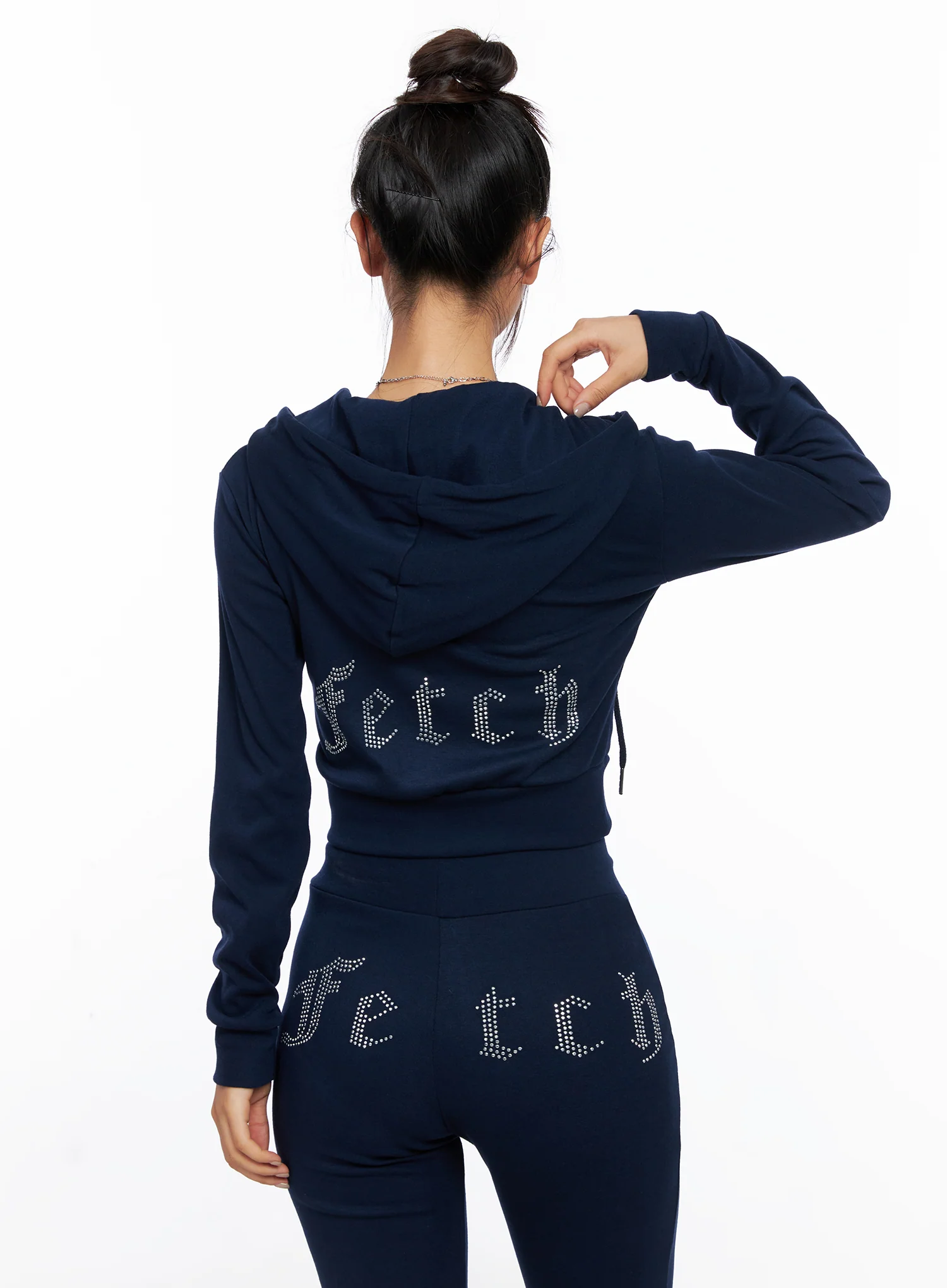 Slim Fit Cropped Zip-Up Hoodie CO515 - Image 8