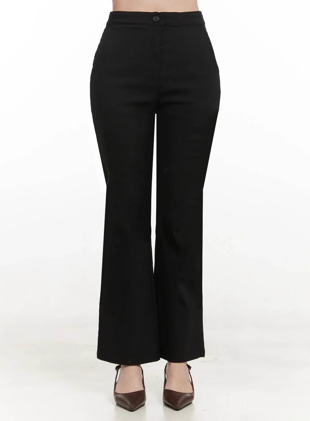 Slim-Fit Flared Slacks IF505 - Image 3
