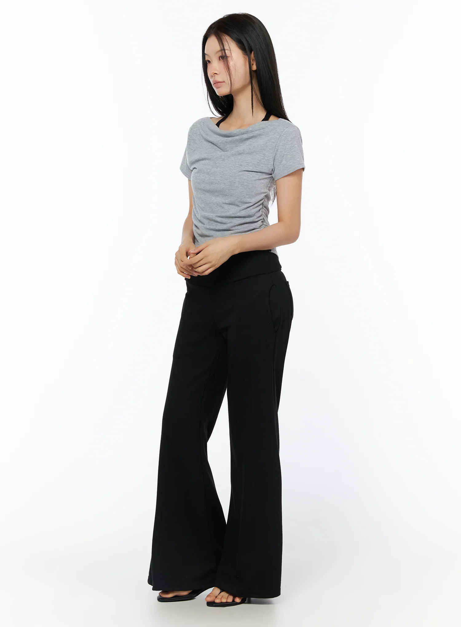 Slim-Fit Flared Yoga Pants IU516 - Image 8
