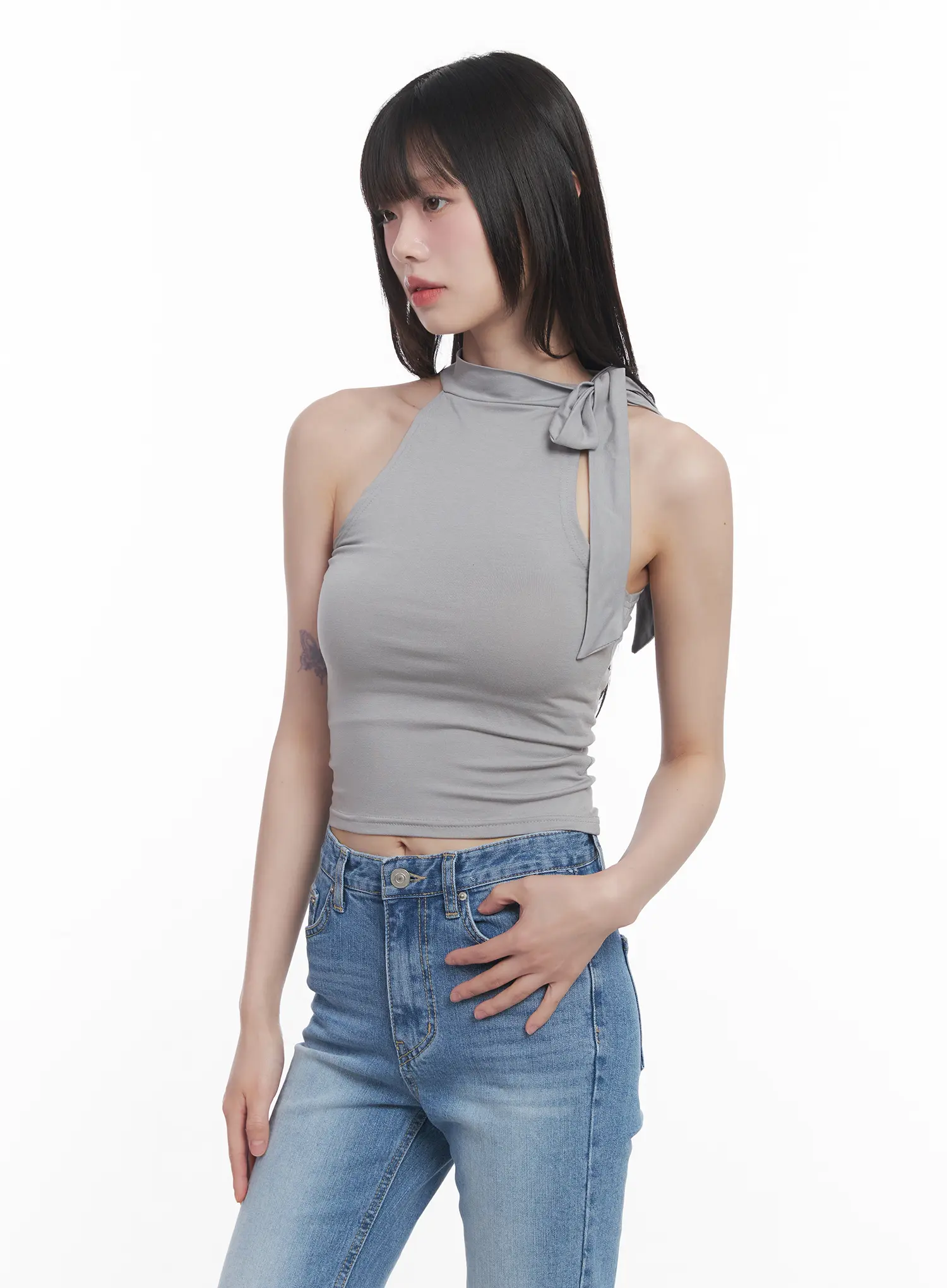 Slim-Fit Halter-Tie Tank Top CU520 - Image 6